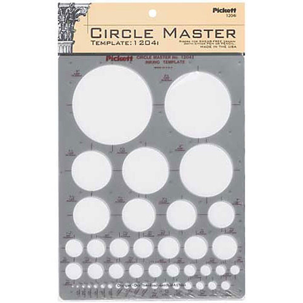 Pickett, Circle, Master, Template, No. 1204I